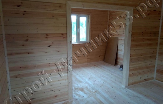 4 Брусовой дом ОД-8, 7×9, 63 м², Ленингрдаская область, Лужский район, Посёлок Мшинская (5)